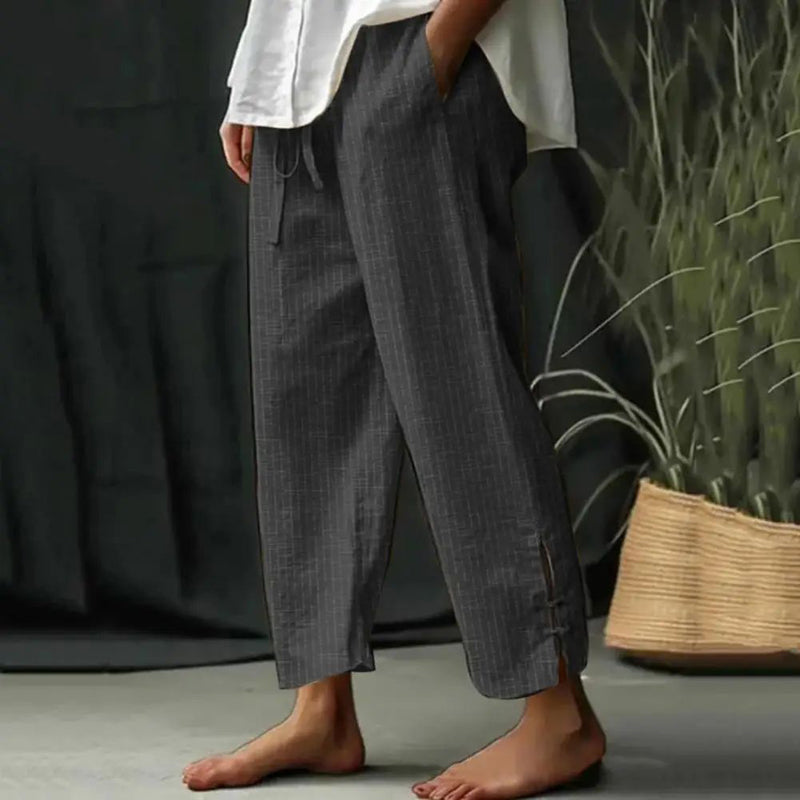 Fioravelle - Pantalones texturizados de corte relajado