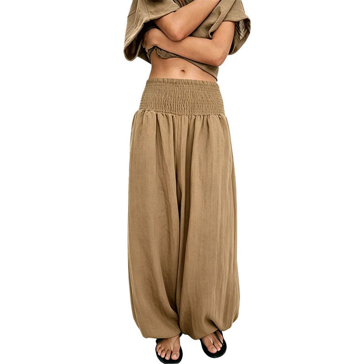 Anavie - Pantalón harem de tacto suave