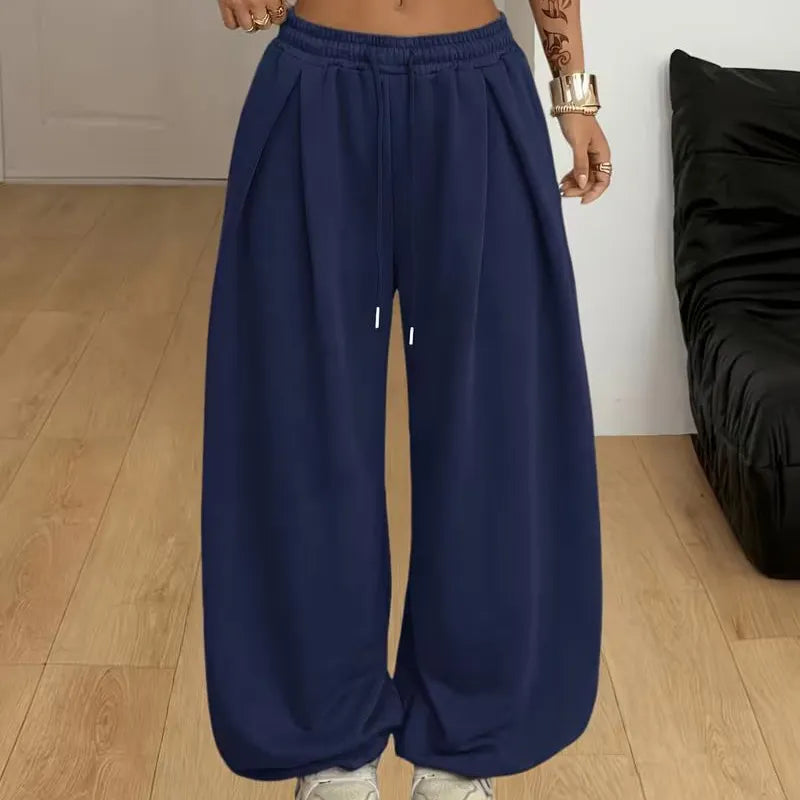 Annis - Pantalón de pierna ancha con cordón ajustable