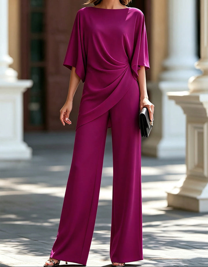 Iona - Conjunto de pantalón fluido de pierna ancha