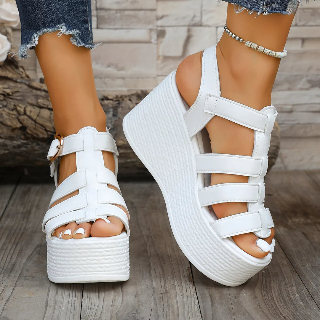 Isabeau - Sandalias de cuña acolchadas