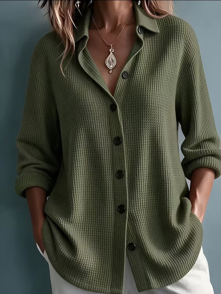 Imelda - Blusa de manga larga de tacto suave