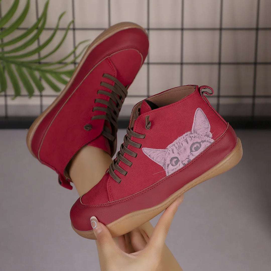 Zorelle - Botines con detalle de gato