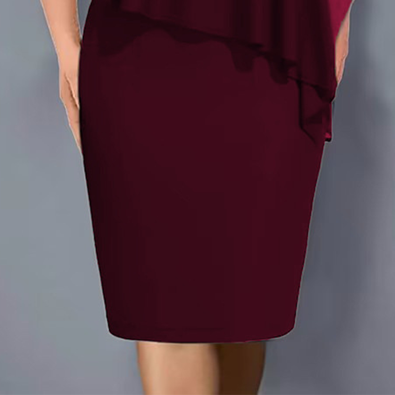 Lirienne - Vestido midi de escote en V con strass premium