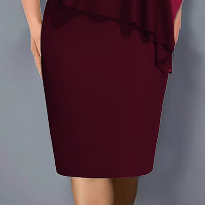 Lirienne - Vestido midi de escote en V con strass premium