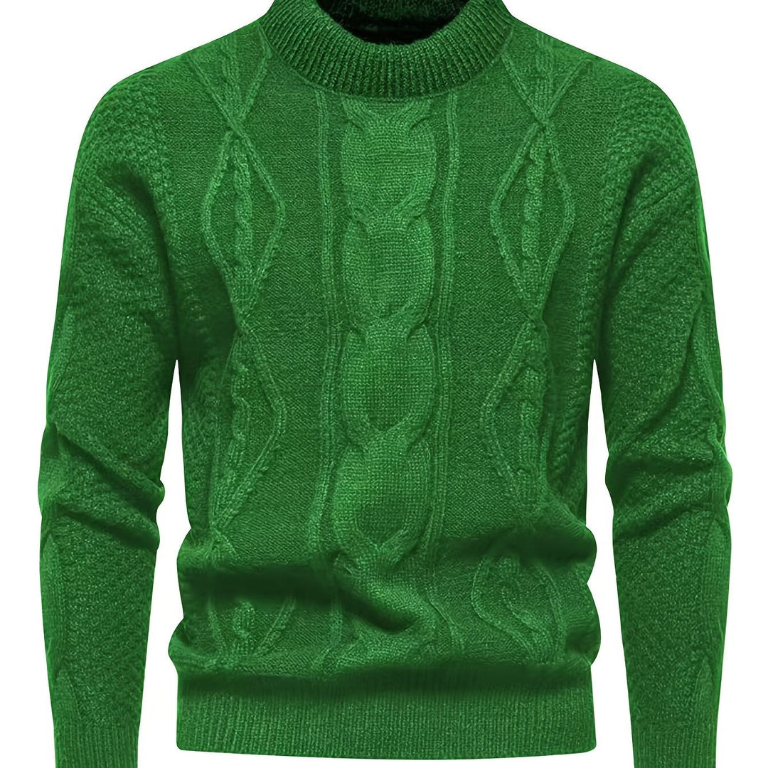 Kael - Jersey de cuello alto de punto trenzado
