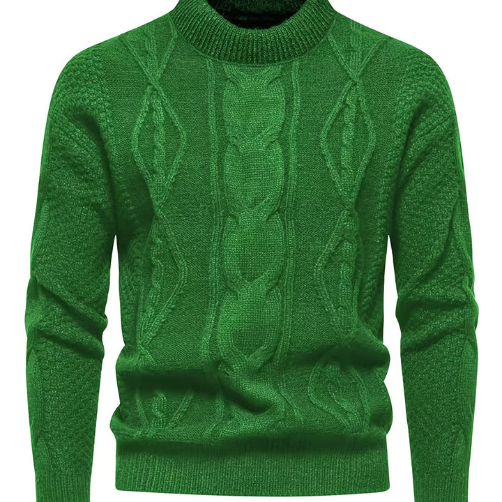 Kael - Jersey de cuello alto de punto trenzado