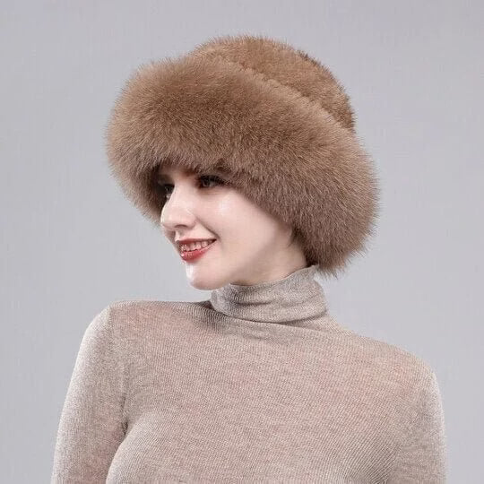 Olwen - Gorra de invierno de pelo sintético efecto peluche