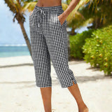 Eliska - Shorts de cuadros casuales