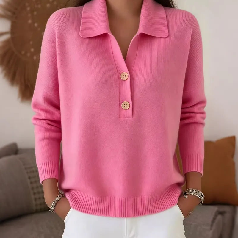 Belisara - Jersey de cuello de pico de tacto suave