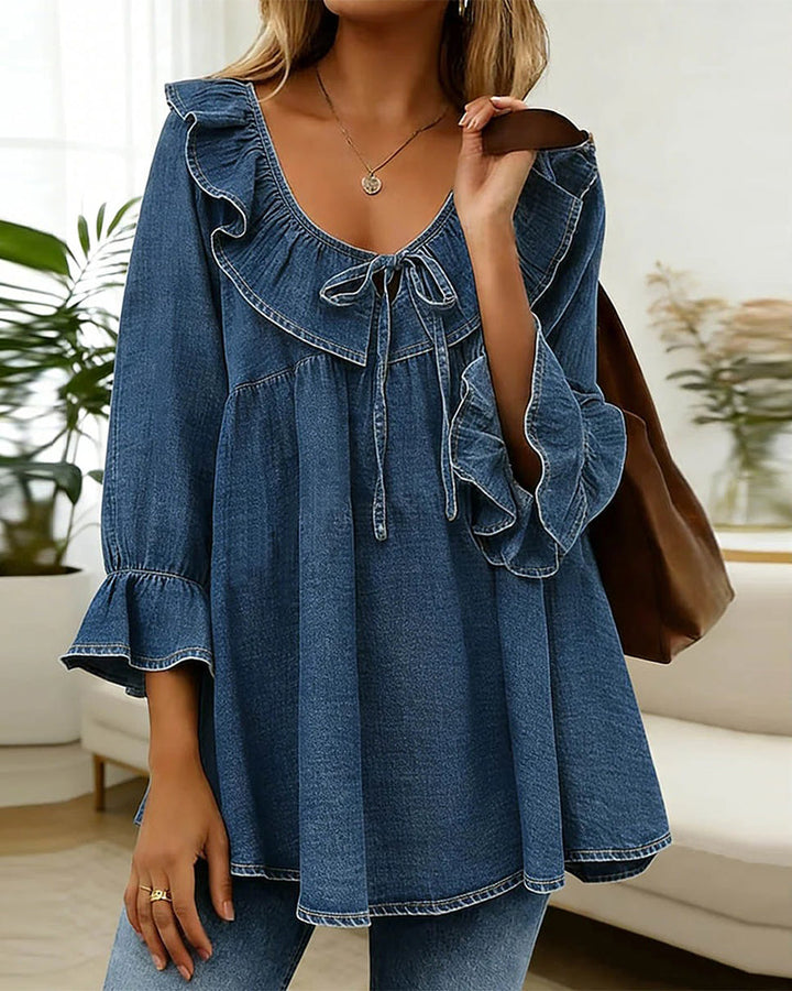 Aislinn - Blusa fluida con volantes