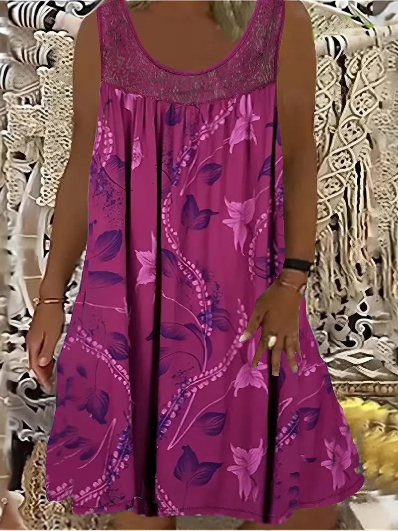 Ariadne - Vestido recto con un elegante estampado floral