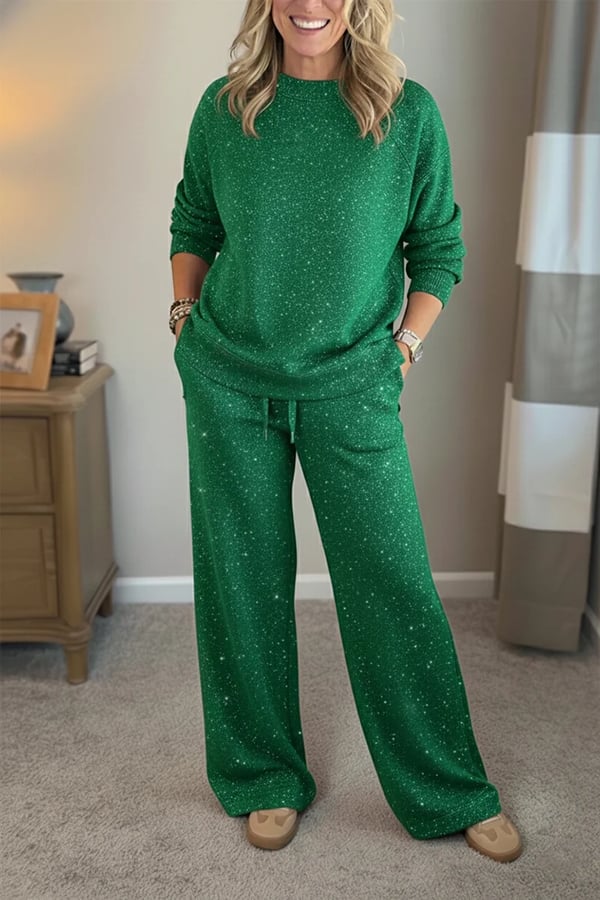 Celia - Traje de chaqueta y pantalón con acabado brillante