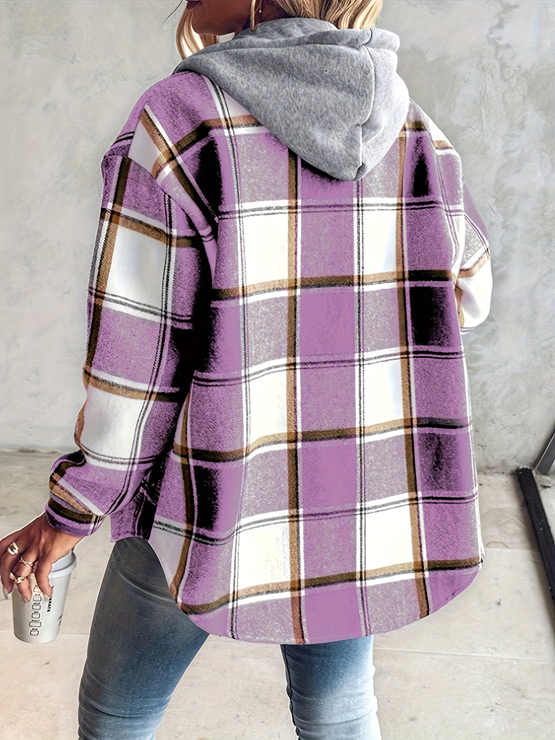 Genevessa - Chaqueta con capucha de tacto suave