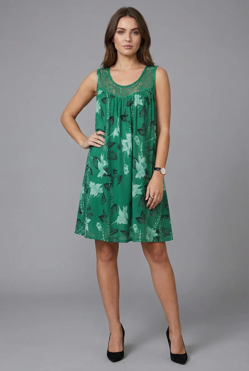 Ariadne - Vestido recto con un elegante estampado floral