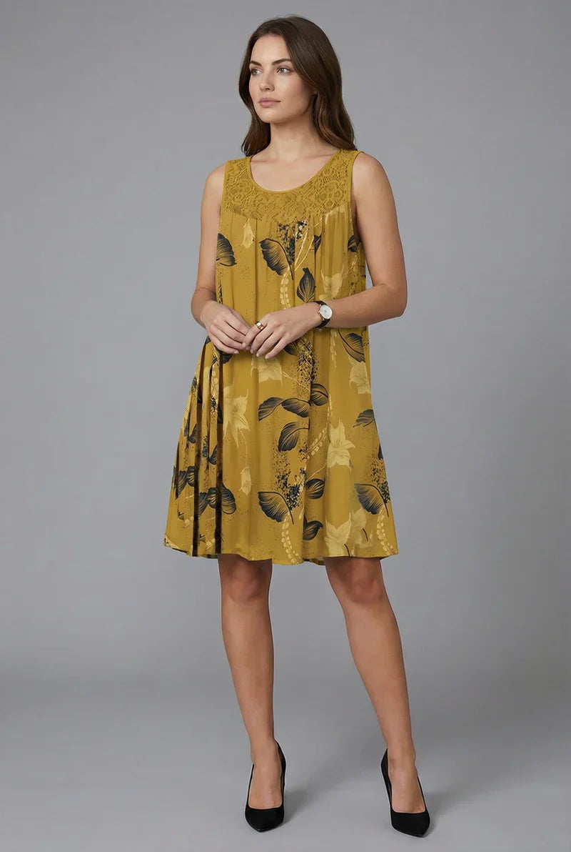 Ariadne - Vestido recto con un elegante estampado floral