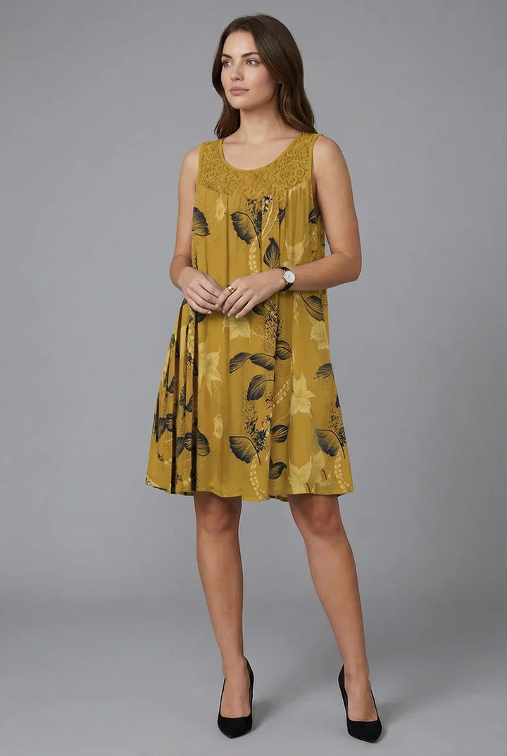 Ariadne - Vestido recto con un elegante estampado floral