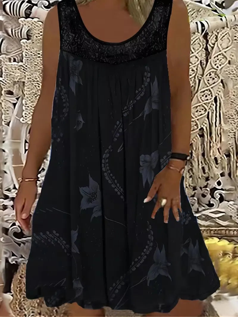 Ariadne - Vestido recto con un elegante estampado floral