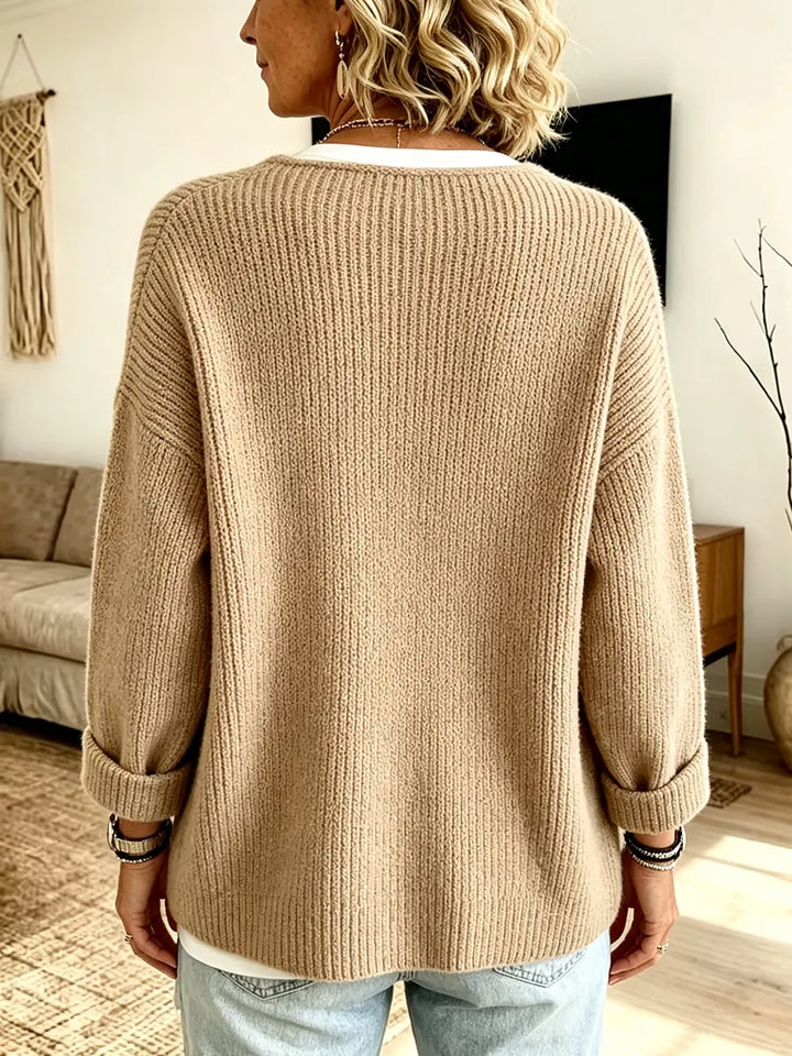 Anisa - Cárdigan de punto de corte relajado con detalle de botones