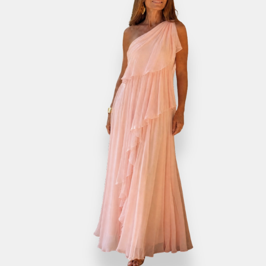 Heloisia - Vestido de noche de un solo hombro de lujo