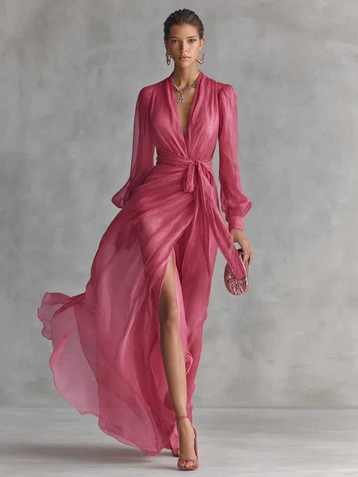 Caelissea - Vestido largo satinado