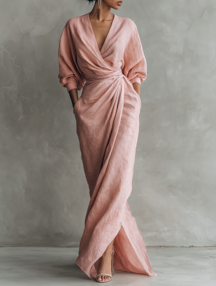 Ariana - Vestido maxi elegante de lino