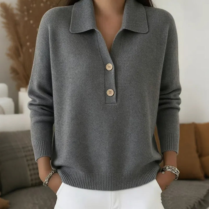 Belisara - Jersey de cuello de pico de tacto suave