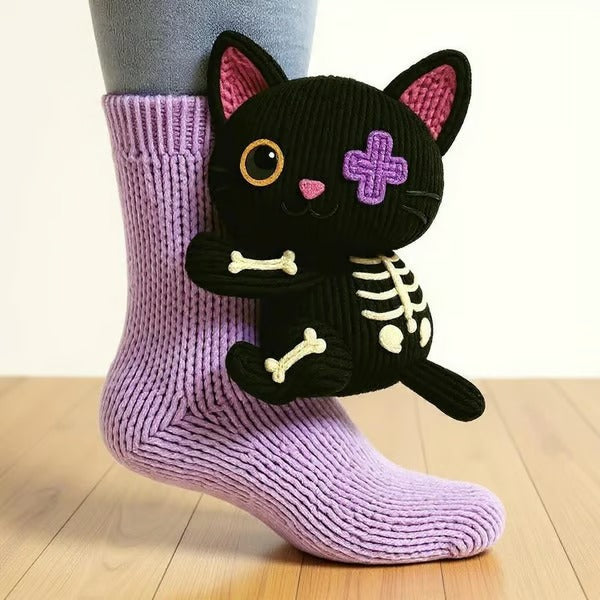 Chiara - Calcetines tejidos con estampado animal