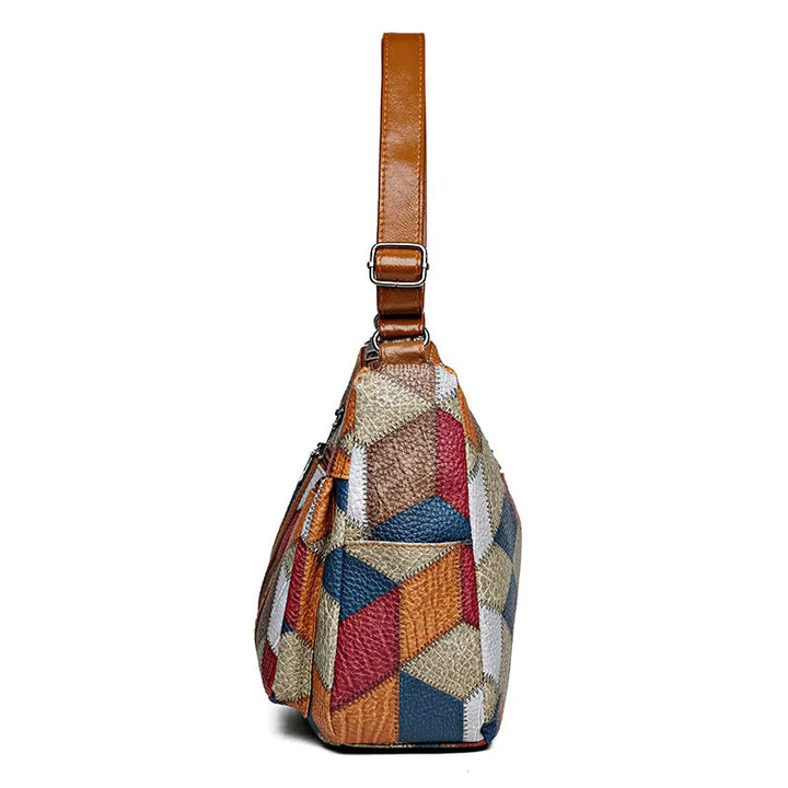 Lauranique - Bolso bandolera de patchwork con tacto suave