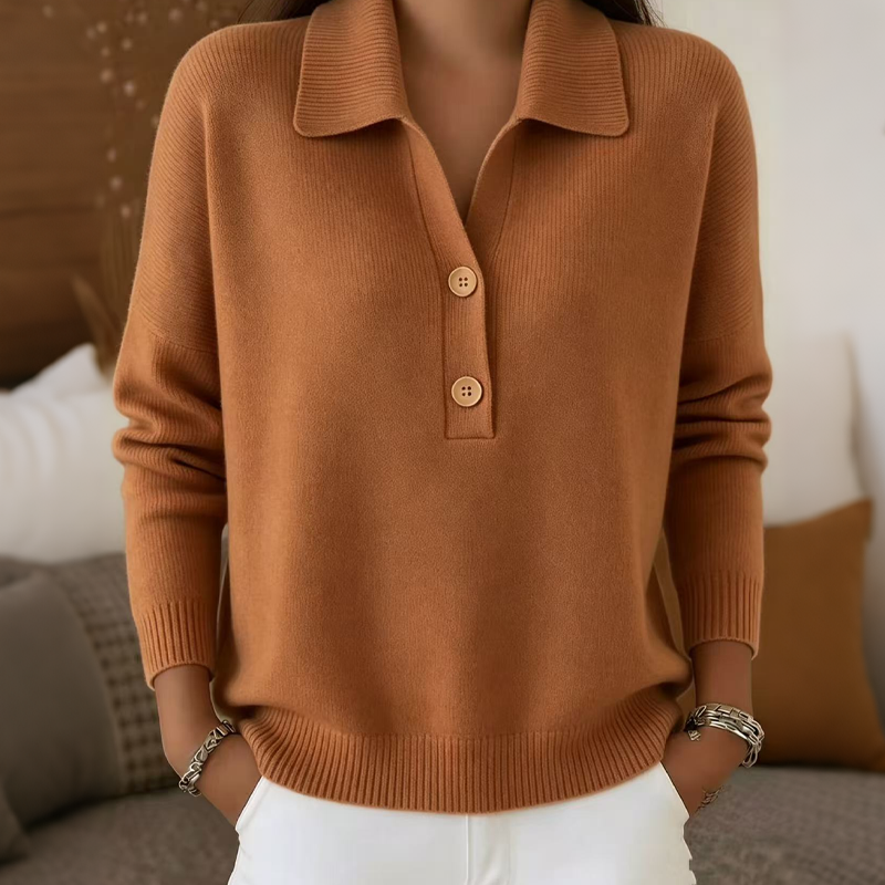 Belisara - Jersey de cuello de pico de tacto suave