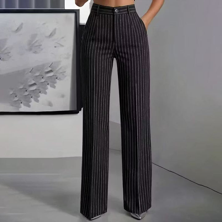 Blyss - Pantalón de pernera ancha con rayas elegantes
