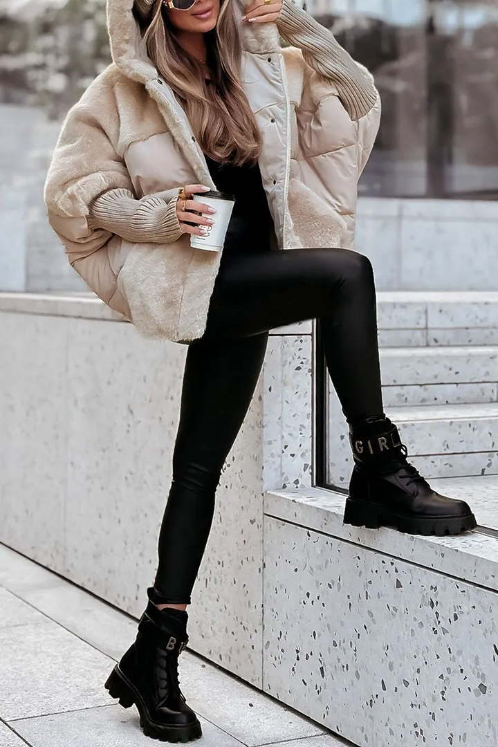 Audra - Chaqueta acolchada de invierno con capucha