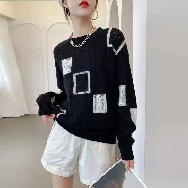 Adorelle - Jersey de punto artístico con patchwork