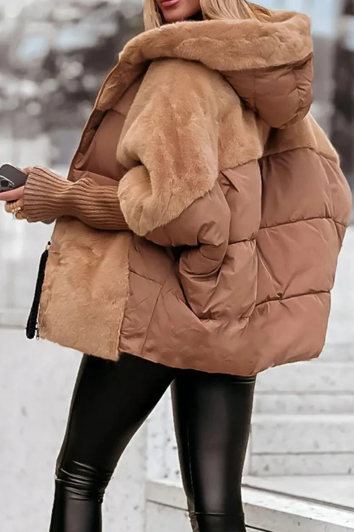 Audra - Chaqueta acolchada de invierno con capucha