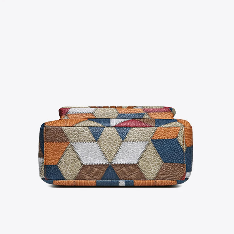 Lauranique - Bolso bandolera de patchwork con tacto suave