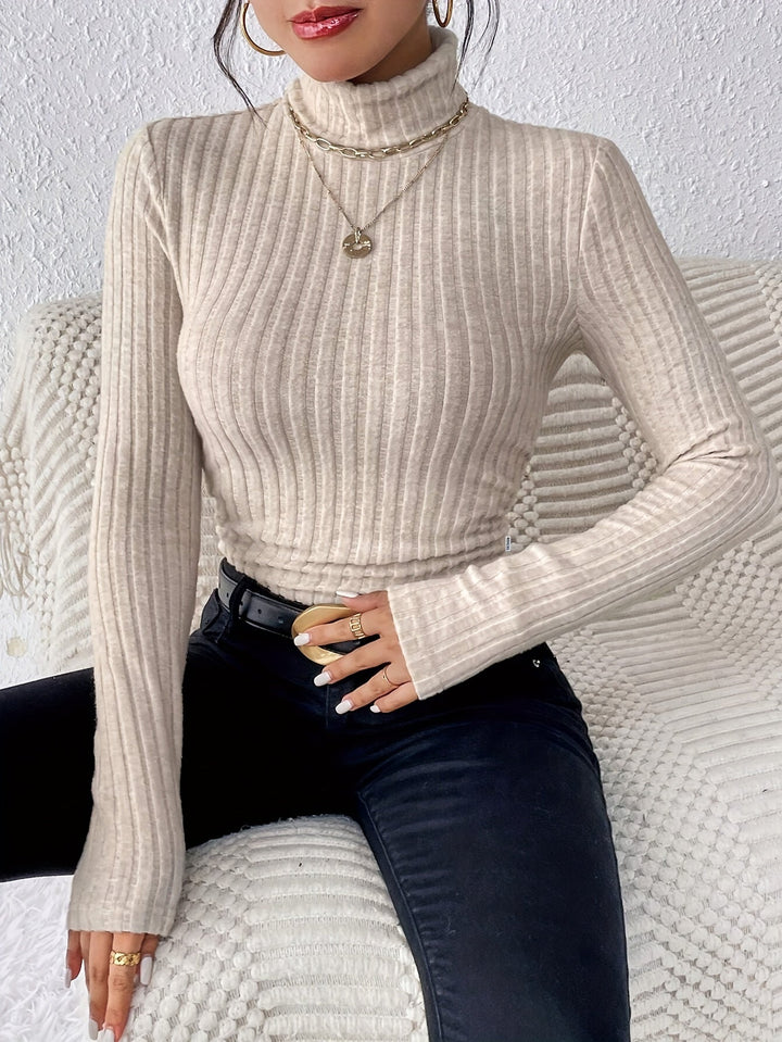 Amity - Jersey de cuello alto de tacto suave
