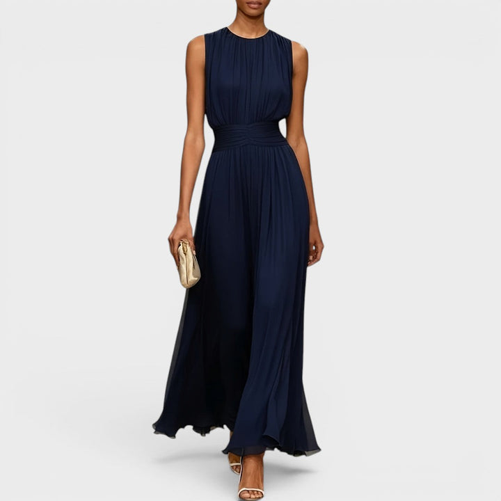 Evadne - Vestido midi drapeado de primera calidad