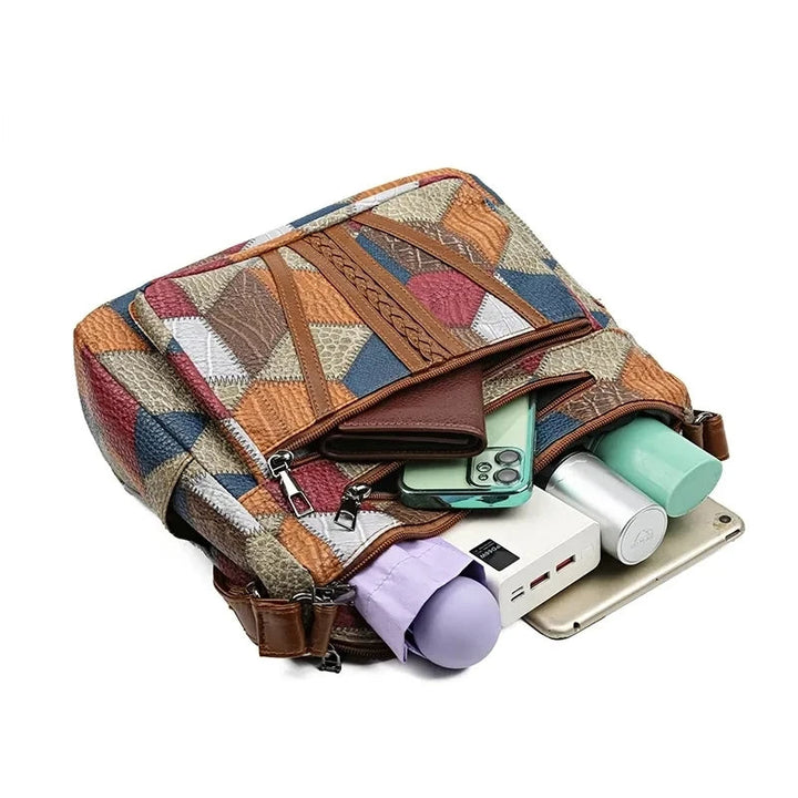 Lauranique - Bolso bandolera de patchwork con tacto suave