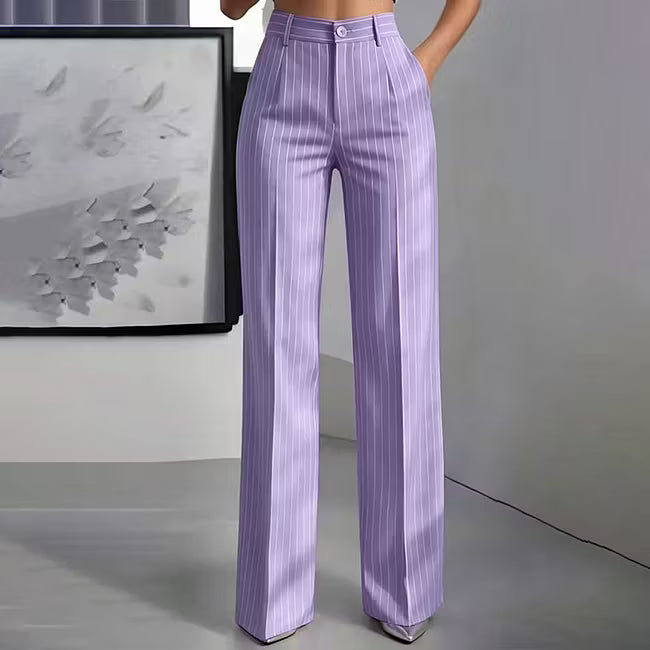 Blyss - Pantalón de pernera ancha con rayas elegantes