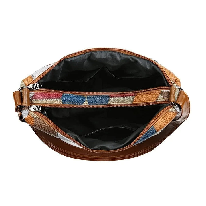 Lauranique - Bolso bandolera de patchwork con tacto suave