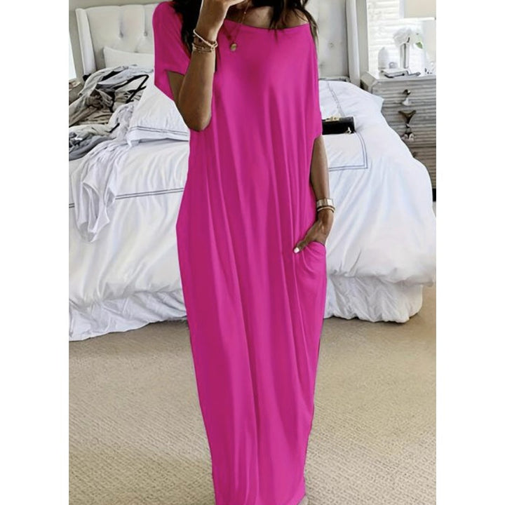 Adalynne - Vestido largo holgado de un solo hombro