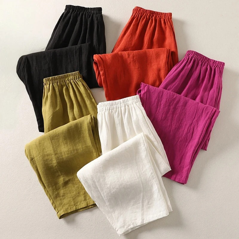 Giselora - Pantalón fluido de lino