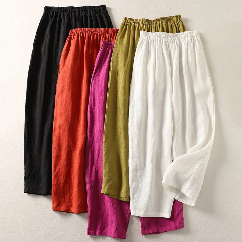 Giselora - Pantalón fluido de lino