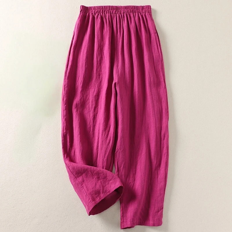 Giselora - Pantalón fluido de lino