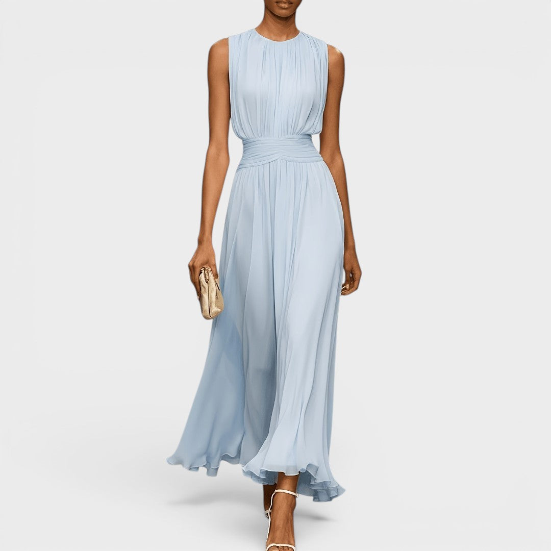 Evadne - Vestido midi drapeado de primera calidad
