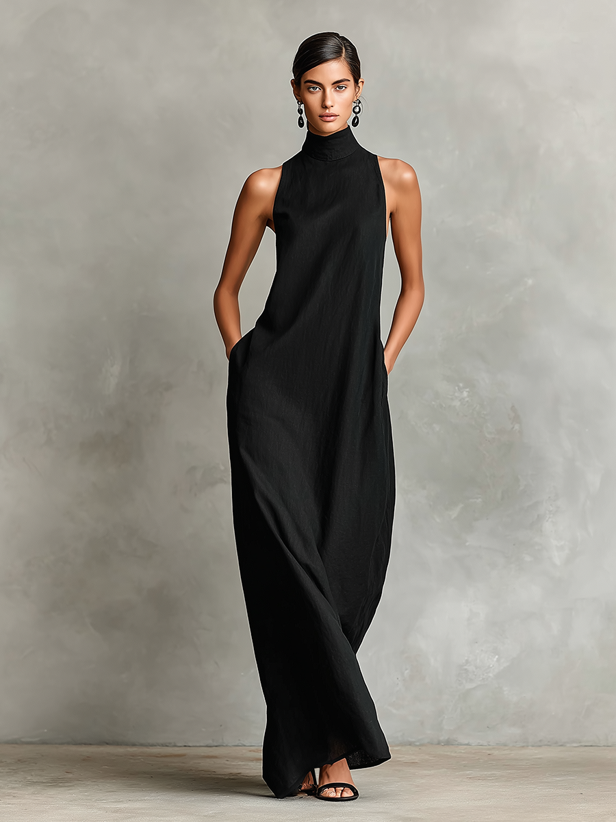 Adelaida - Vestido largo de lino ligero