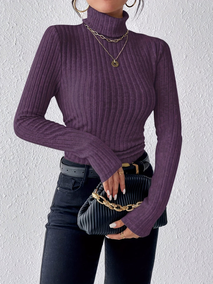 Amity - Jersey de cuello alto de tacto suave