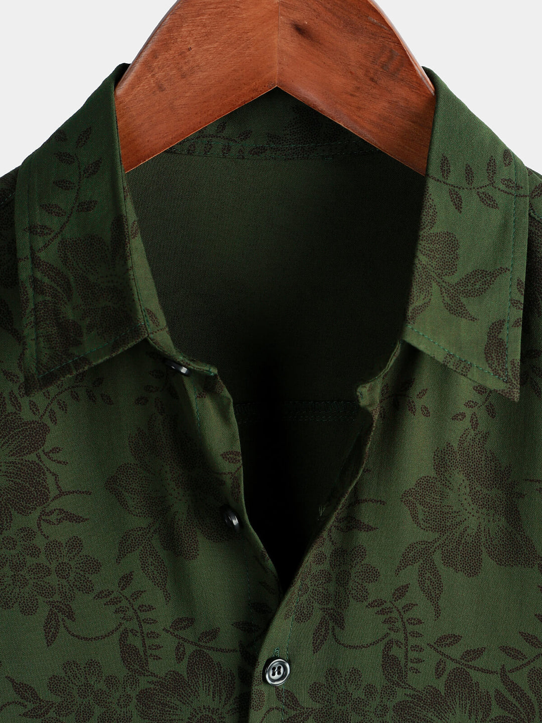 Leoric - Camisa ligera de manga corta con estampado floral