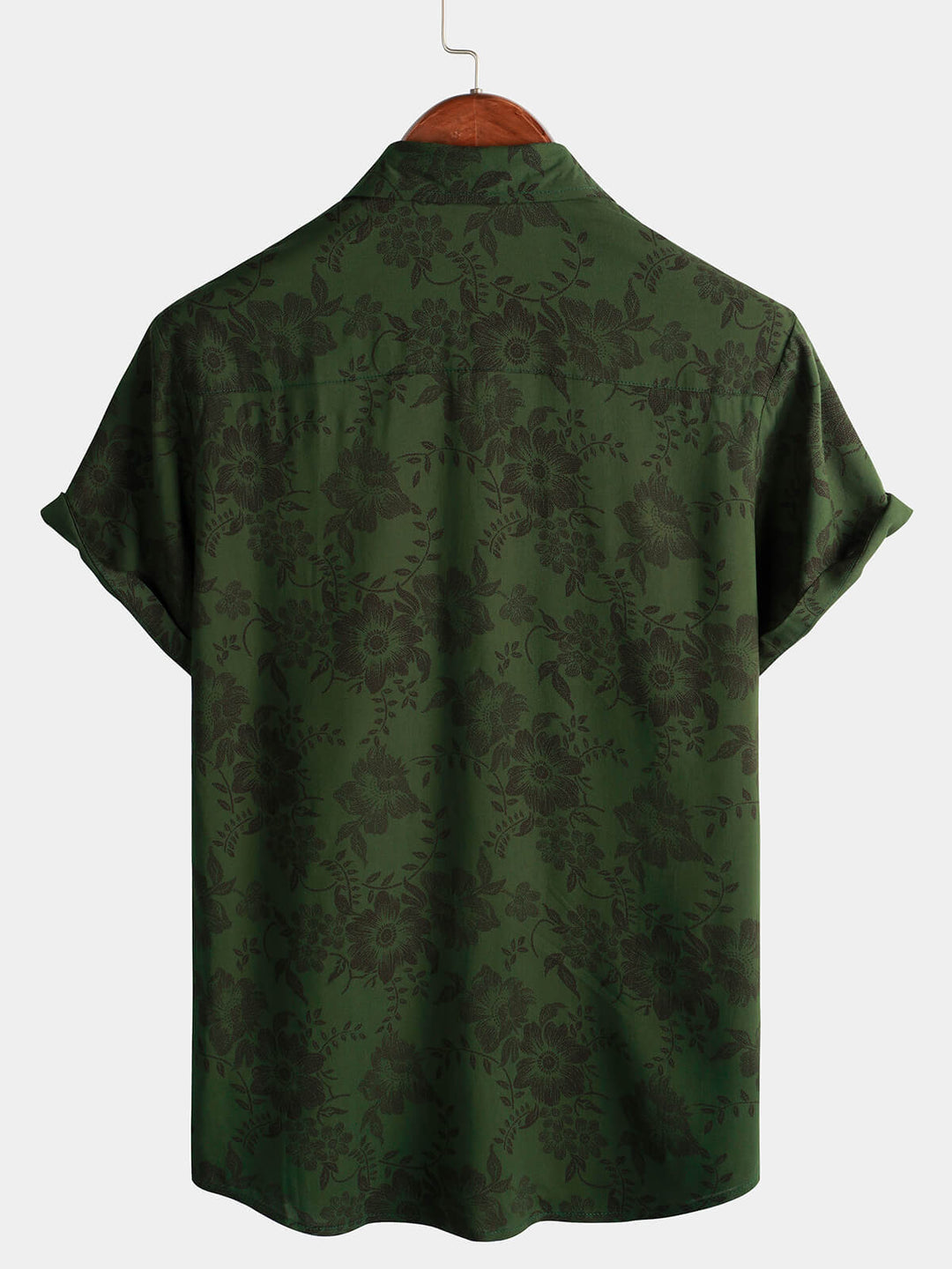 Leoric - Camisa ligera de manga corta con estampado floral
