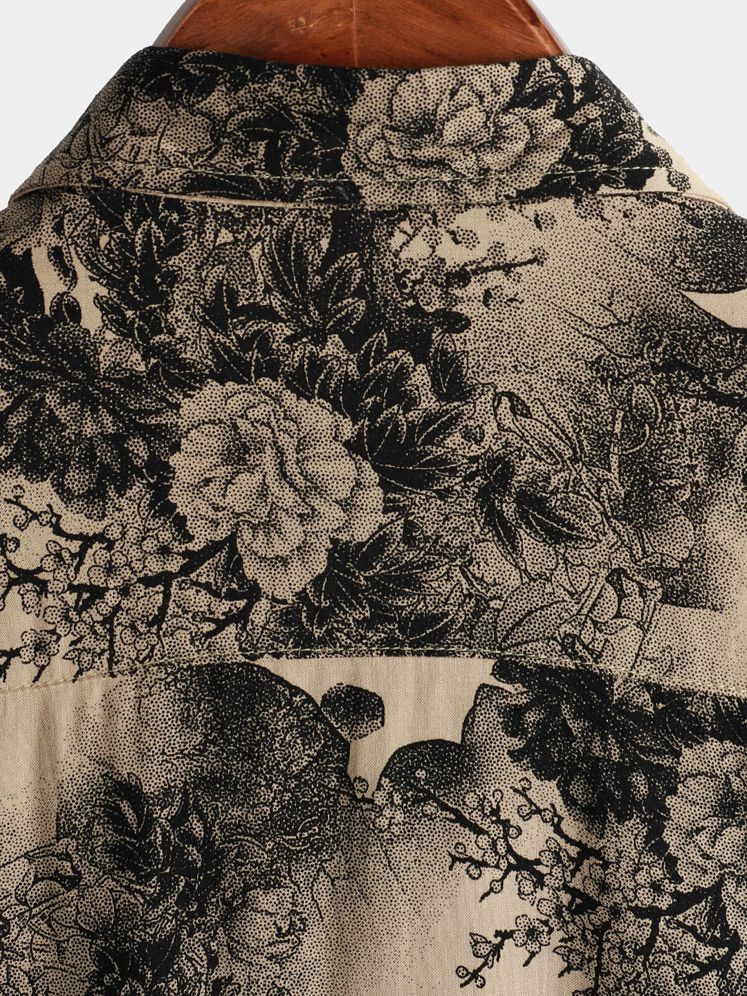 Leoric - Camisa ligera de manga corta con estampado floral